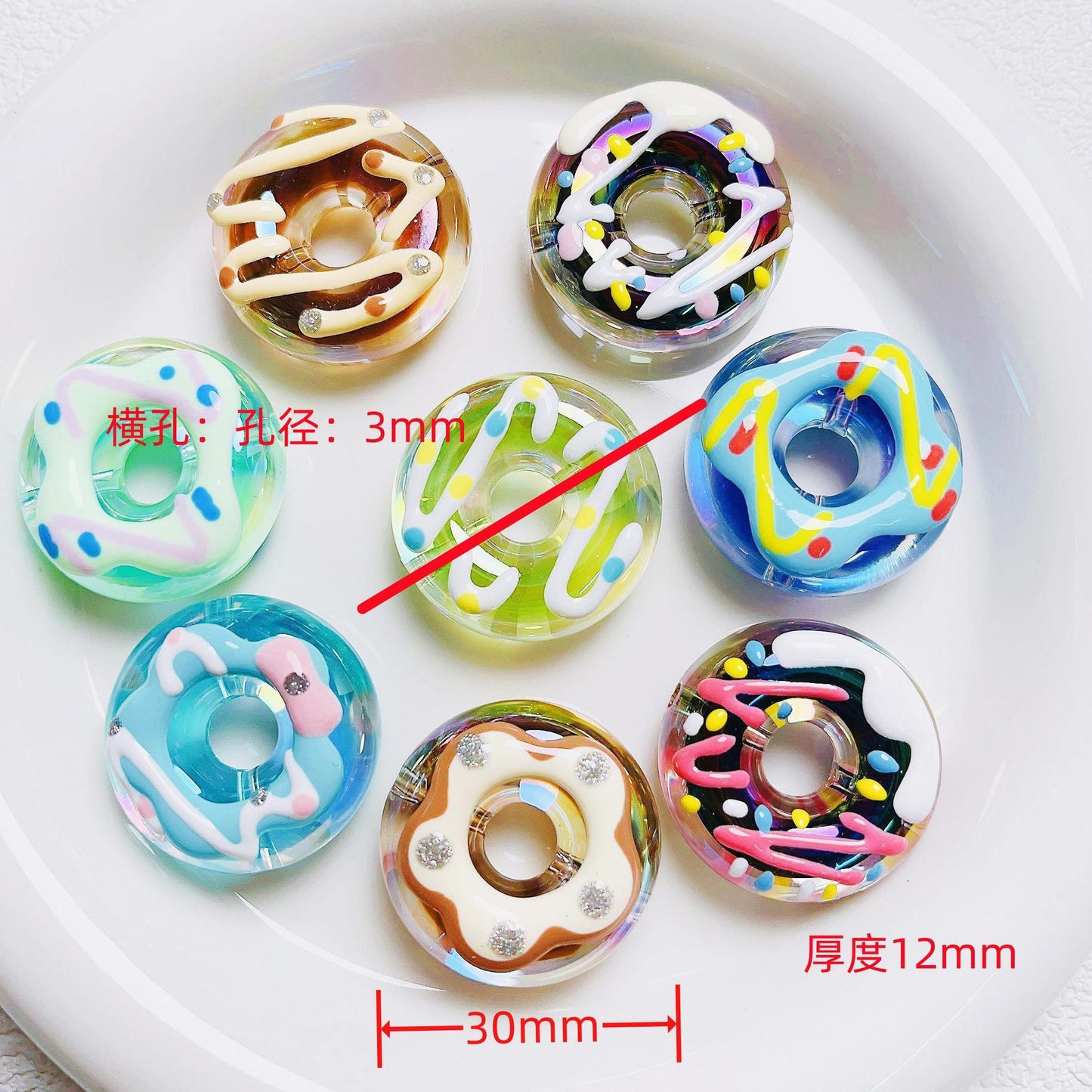 [Beads]Hand-painted donuts