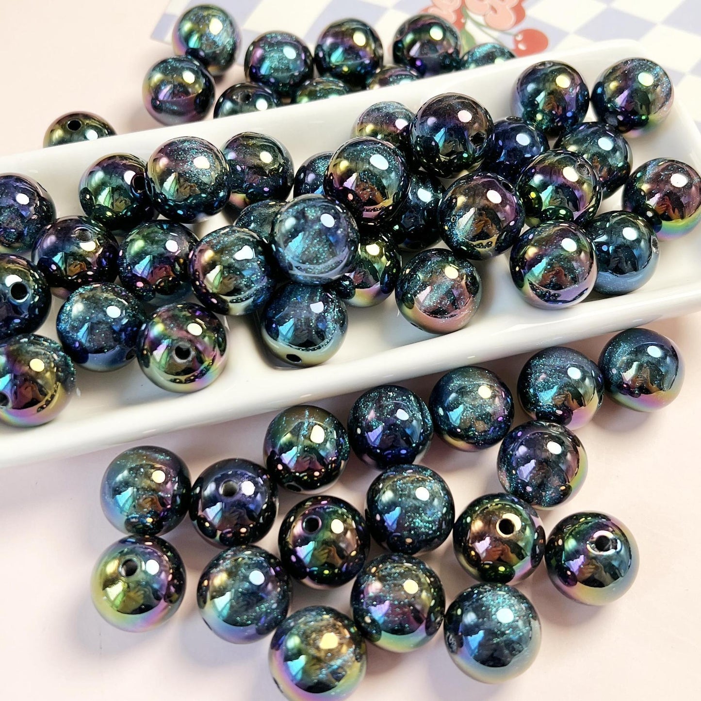 [Beads]16mm UV coated brilliant galaxy