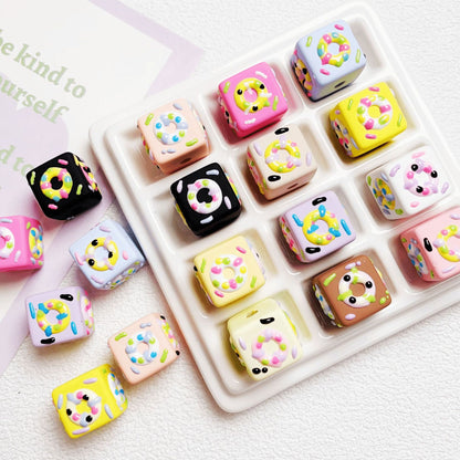 [Beads]Hand-painted squares Beads