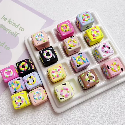 [Beads]Hand-painted squares Beads